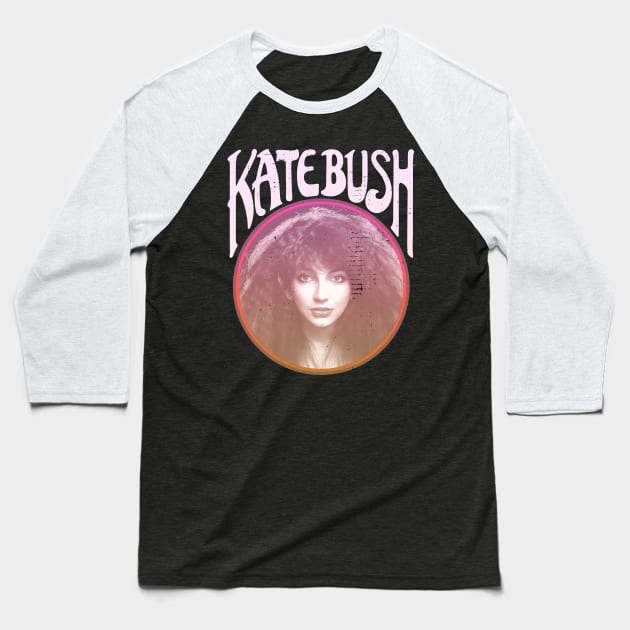 Retro Kate Bush Tribute Baseball T-Shirt by darklordpug